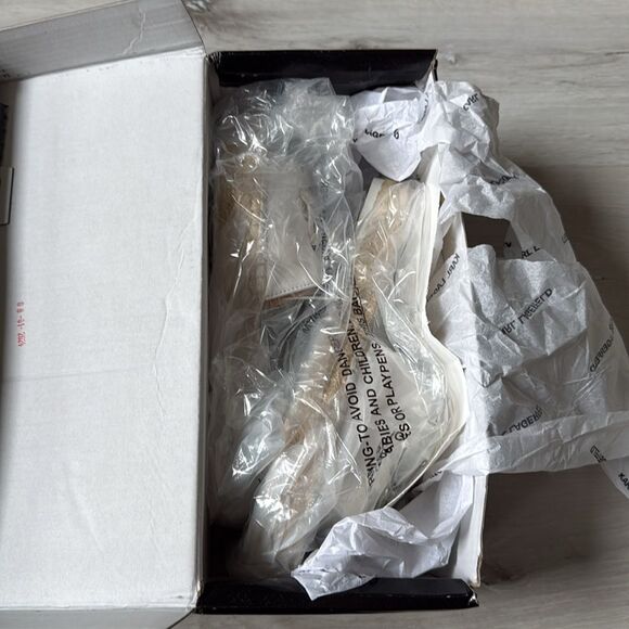 Karl Lagerfeld Logo Embroidery Platform Espadrille Women Cherie white size 8 NWT - Picture 5 of 9